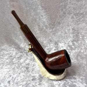 Piccadilly London Briar Pipe | 5&quot; Straight Billiard with Amber-Tone Stem | Vintage English Estate Pipe Made in London England