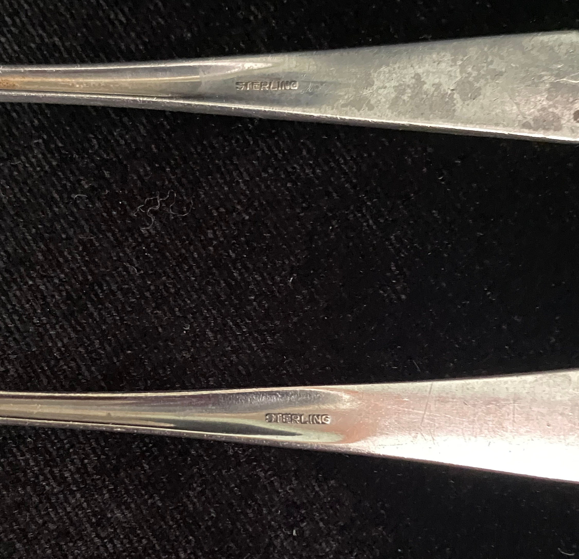 Sterling Silver Infant Feeding Fork and Spoon Set, virginia by Weidlich