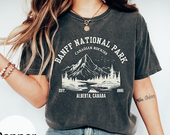 Banff National Park Shirt: Comfort Colors Canadian Rockies Tee