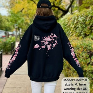 Japanese Cherry Blossom Hoodie, Sakura Hoodie, Japanese Streetwear, Japan Travel Hoodie, Aesthetic Hoodie