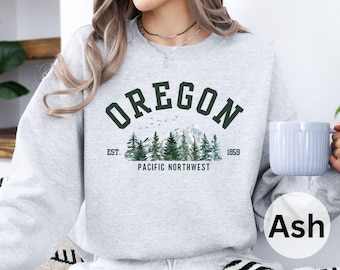 Oregon Sweatshirt: Soft Unisex Crewneck, Pacific Northwest Gift