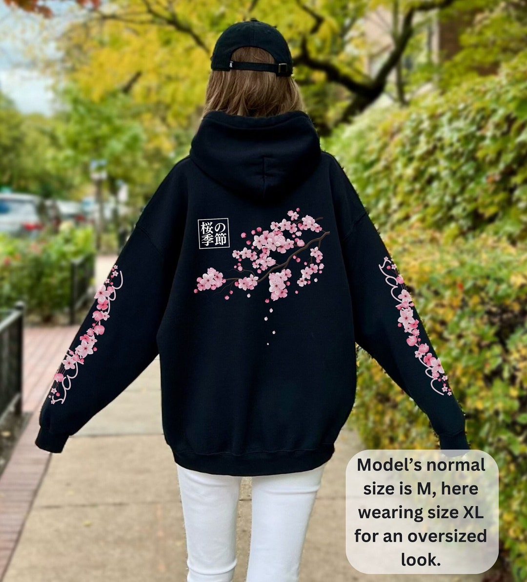Buy Japanese Cherry Blossom Hoodie Sakura Hoodie Japanese Streetwear Japan Travel Hoodie Aesthetic Hoodie Online in India Etsy