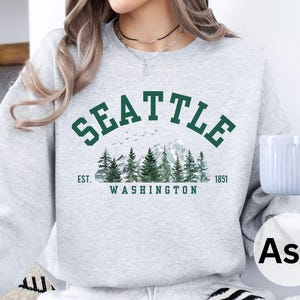 Seattle Sweatshirt, Seattle Washington Sweatshirt, Soft Cozy Seattle Sweater, Unisex Seattle Crewneck, Seattle Gifts