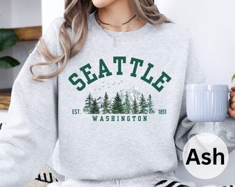 Seattle Washington Sweatshirt: Unisex Cozy Crewneck