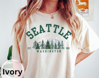 Seattle Washington Graphic T-Shirt: Comfort Colors Unisex Souvenir