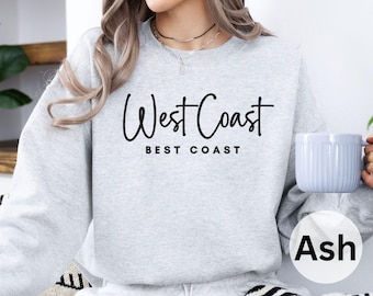 West Coast Crewneck Sweatshirt, Unisex Cozy Sweater