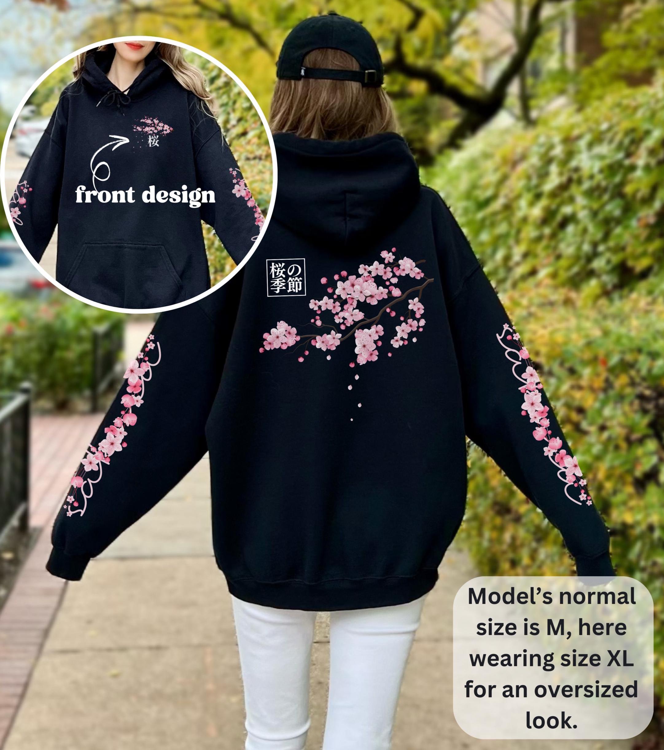 Japanese Cherry Blossom Hoodie: Sakura Streetwear - Etsy