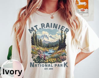 Mount Rainier National Park Comfort Colors Shirt: Washington Gift