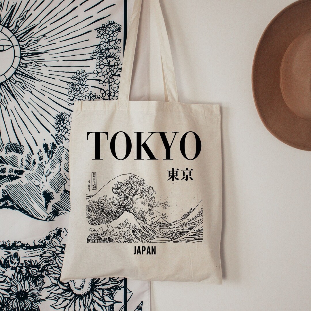 Tokyo Japan Tote Bag: Japanese Wave Art, Cotton Canvas - Etsy