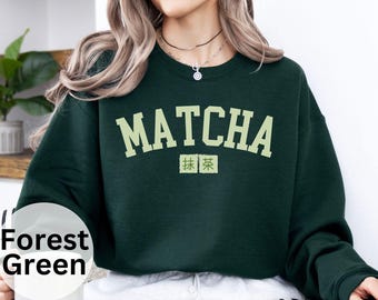 Matcha Lover Crewneck Sweatshirt: Soft Unisex Japanese Style