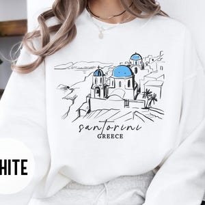 Santorini Sweatshirt, Santorini Greece Sweatshirt, Soft Cozy Greek Vacation Sweater, Santorini Souvenir, Greece Gifts