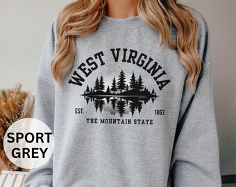 West Virginia Sweatshirt, Unisex Crewneck, Mountain State Gift