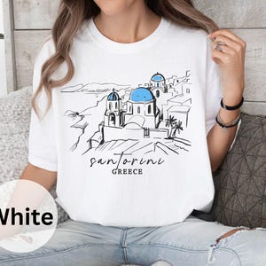 Santorini Greece Comfort Colors T-Shirt: Greek Vacation Souvenir