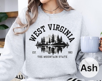 West Virginia Sweatshirt, Unisex Crewneck, Mountain State Gift