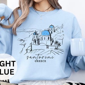 Santorini Sweatshirt, Santorini Greece Sweatshirt, Soft Cozy Greek Vacation Sweater, Santorini Souvenir, Greece Gifts