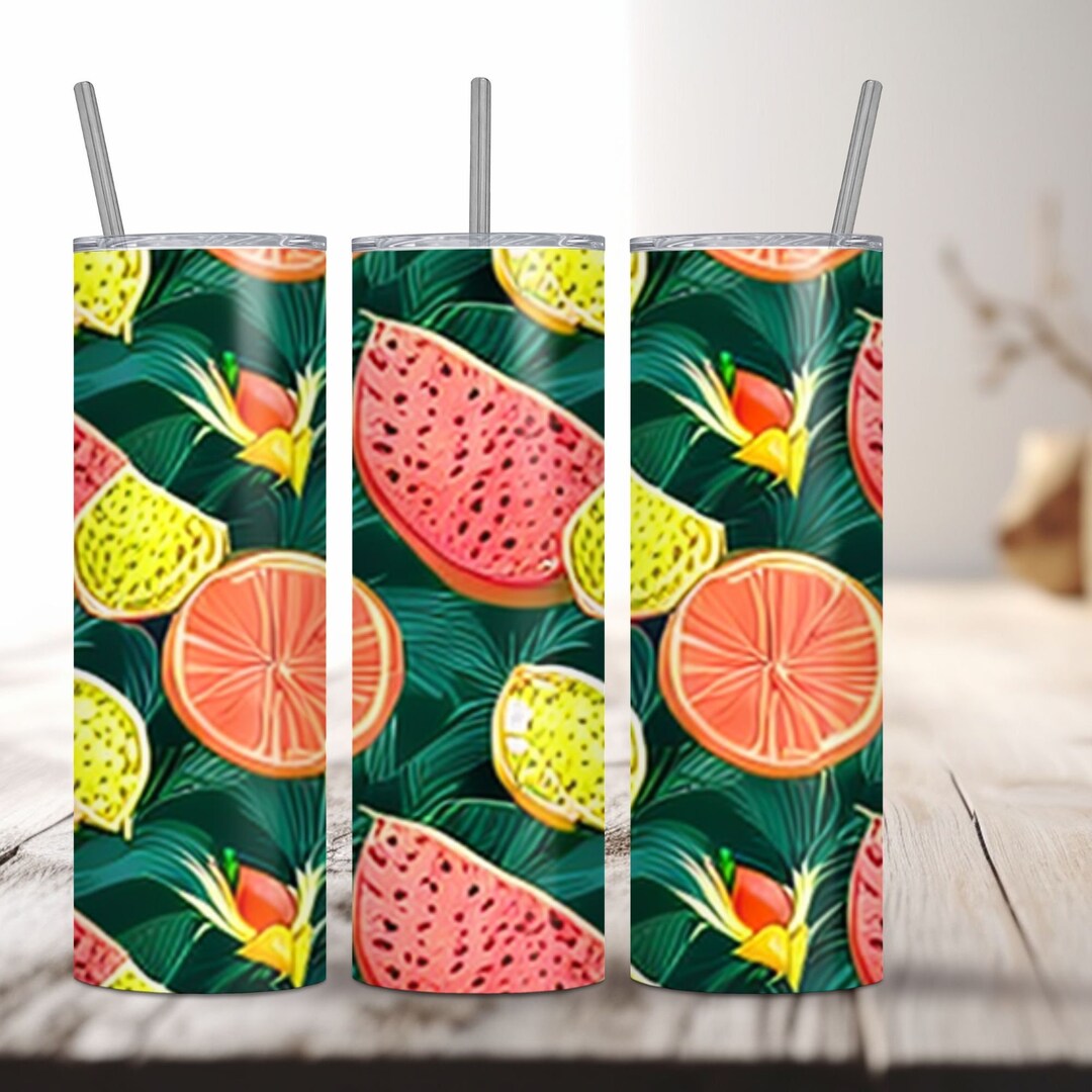 Summer Fruit Tumbler Wrap Cocktail Party or Kids Party Etsy