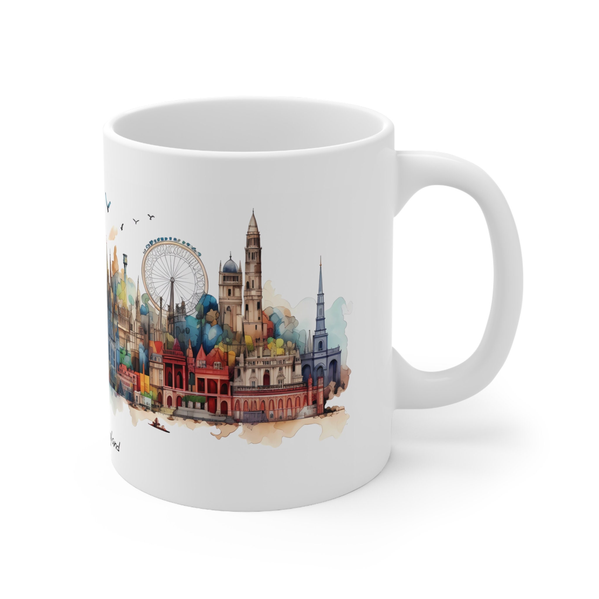 Discover London Mug, England 11oz ceramic mug for coffee, tea and more. Travel souvenir