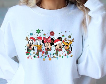 Mickey and Friends Christmas Sweatshirt, Disney  Christmas Hoodie, Disney Sweatshirt, Christmas Gift, Funny Sweatshirt