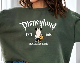 Disneyland Halloween Sweatshirt, Ghost Minnie Hoodie, Trendy Sweatshirt, Disneyland Sweatshirt, Oversized Hoodie, Halloween Gift