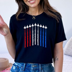 Red White Blue Air Force Flyover Shirt,4th Of July Shirt, Red Wine Blue, Independence Day Shirt, Gift For Women,American Flag,Red White Blue