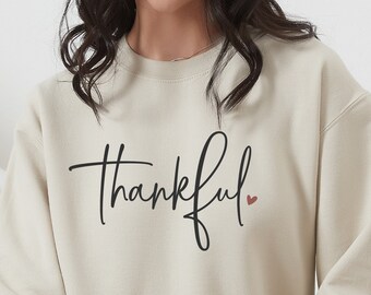 Thankful Sweatshirt, Thanksgiving Hoodie, Thanksgiving Shirts Women, Fall Sweatshirt, Cute Thanksgiving Hoodie, Thankful Mom Shirt
