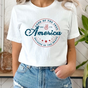 Land of The free America Shirt, Freedom Tour, Retro fourth shirt, Womens 4th of July Shirt, America Patriotic Shirt, Independence