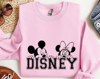 Vintage Mickey and Minnie Sweatshirt, Gift For Couples, Disney  Hoodie, Disneyland Vacation Hoodie, Disney Gift