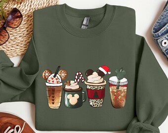 Disney Christmas Coffee Sweatshirt, Disney Christmas Latte Hoodie, Christmas Coffee Hoodie, Disney Christmas Sweater, Disney Christmas Gift