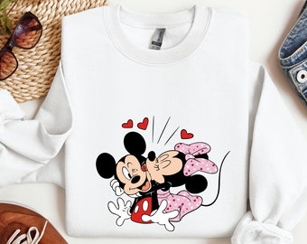 Mickey Minnie Valentine Sweatshirt, Disney Valentines Day Hoodie, Disney Valentine's Day Sweatshirt, Couple Disney Shirt, Disneyworld Gift