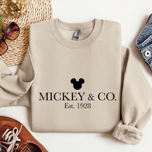 Mickey & Co Sweatshirt, Vintage Disney Hoodie, Disney Family Matching Sweater, Disneyland Tee, Disney Gift for Girl, Disneyworld Gift image 1