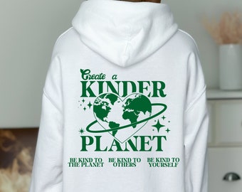 Crea una sudadera o sudadera con capucha Kinder Planet, sudadera estética, regalo perfecto, ropa estética, sudadera de moda