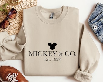 Mickey & Co Sweatshirt, Vintage Disney Hoodie, Disney Family Matching Sweater, Disneyland Tee, Disney Gift for Girl, Disneyworld Gift
