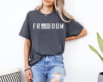 Freedom USA Flag T-Shirt, Patriotic American Tee, Civil Rights Graphic Shirt, USA Pride Top