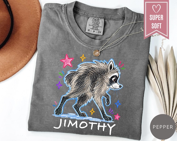 Comfort Colors® Jimothy Raccoon T-Shirt, Seattle Short Spine Raccoon Gift, Viral Animal Meme Graphic Tee, Raccoons Lovers Shirt Apparel