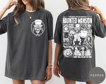 Vintage Haunted Mansion Comfort Colors Shirt: Disneyland Halloween Tee