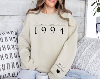 Custom Favorite Daughter Sweatshirt, Funny Daughter Sweatshirt, Personalized Daughter Hoodie , Gift for Daughter Mom's Favorite Sweatshirt