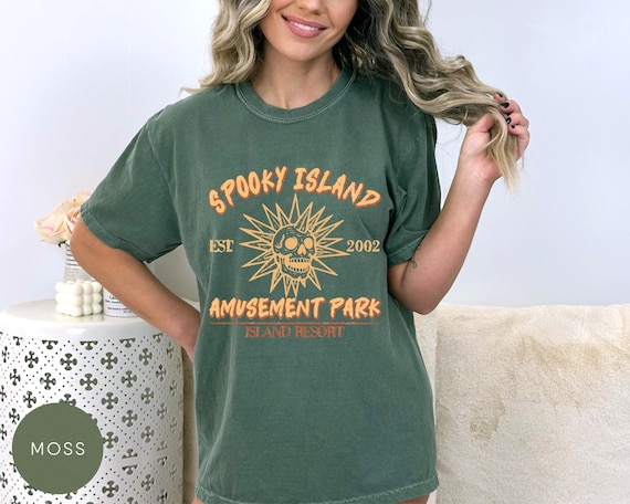 Comfort Colors Spooky Island Shirt: Retro Halloween Nostalgia