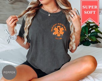 Custom Halloween ER Nurse Shirt, Emergency Department Tee, Personalized Spooky Boo Nursing T-Shirt, Nurse Halloween Gift