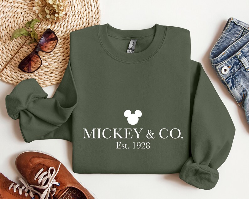 Mickey & Co Sweatshirt, Vintage Disney Hoodie, Disney Family Matching Sweater, Disneyland Tee, Disney Gift for Girl, Disneyworld Gift image 3