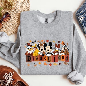 Disneyland Thanksgiving Sweatshirt, Mickey And Friends Thanksgiving Sweatshirt, Disney Fall Vibes Family Matching, Thanksgiving Gift