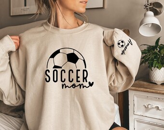 Custom Soccer Mom Sweatshirt, Customized Soccer Mom Hoodie, Gift For Mom, Soccer Mama Hoodie, Gift For Her, Personalized Soccer Mama Sweater