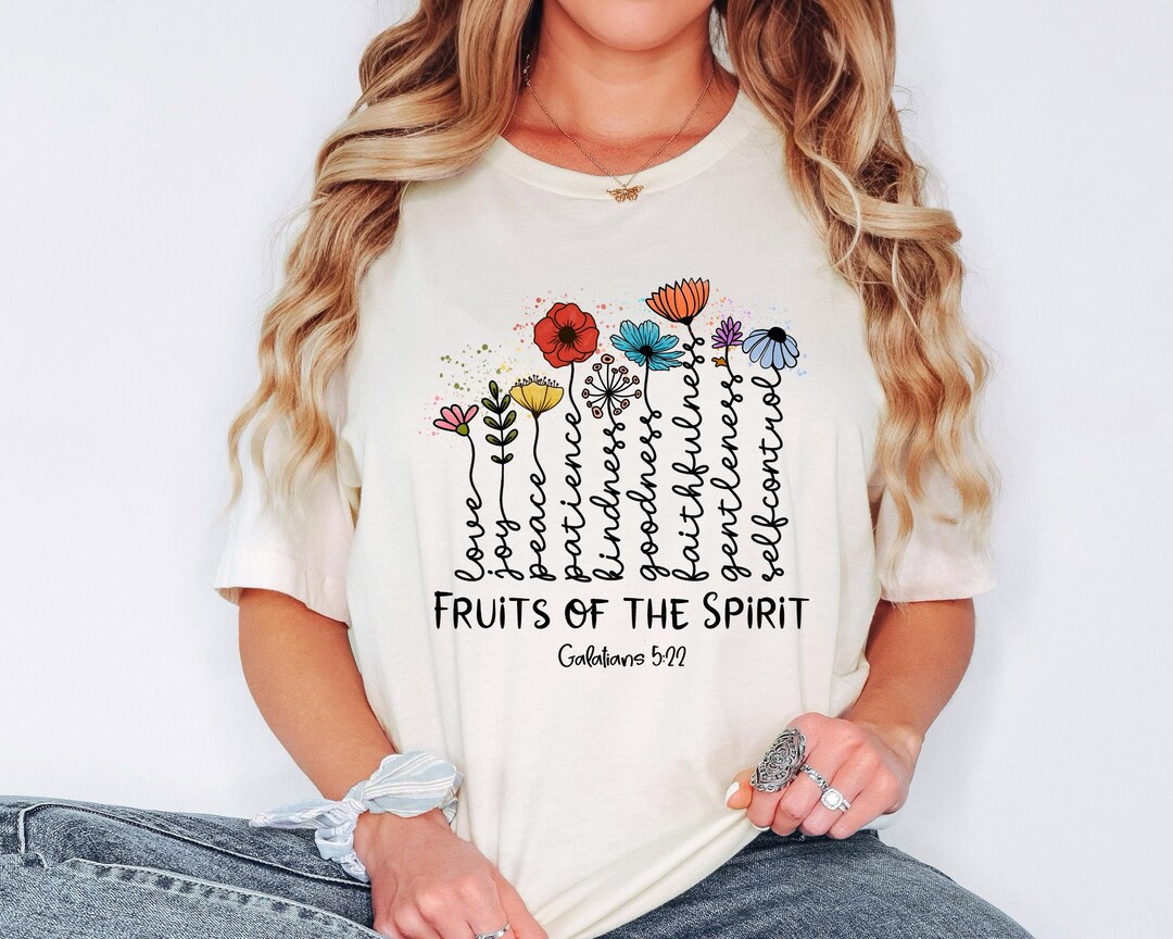 The Fruits of the Spirit Galatians Shirt, Bible Verse Tshirt, Christian ...