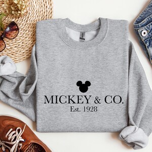 Mickey & Co Sweatshirt, Vintage Disney Hoodie, Disney Family Matching Sweater, Disneyland Tee, Disney Gift for Girl, Disneyworld Gift image 2