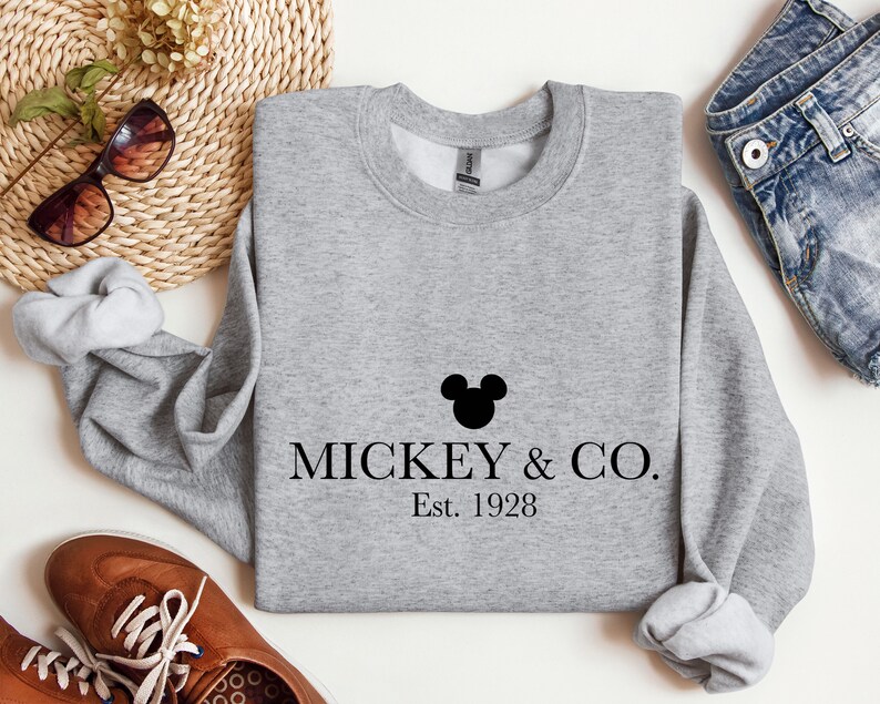 Mickey & Co Sweatshirt, Vintage Disney Hoodie, Disney Family Matching Sweater, Disneyland Tee, Disney Gift for Girl, Disneyworld Gift image 2