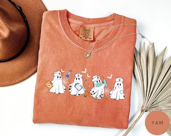 Comfort Colors Halloween Nurse Shirt: Spooky Season Gift