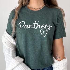 Custom Team Name with Heart T-Shirt, Personalized Football Team Shirt, School Spirit Wear Graphic Tee (CURSIVE with HEART)