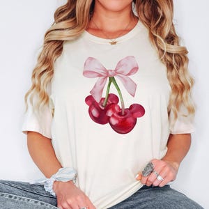 Cherry T-Shirt, Valentines Day Cherry Shirt, Disney Coquette Baby Tee, Valentines Day Gifts, Gift For Woman