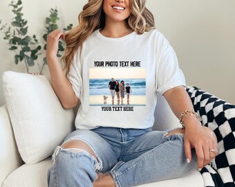 Custom Photo T-Shirt: Personalized Picture & Text Tee
