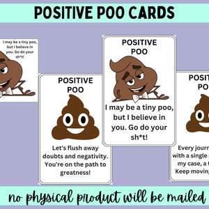 3 Positive Poo druckbare PDF-Datei zum sofortigen Download häkeln Business printables häkeln Verkäufer