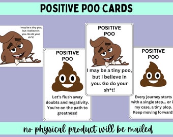 3 Positive Poo Printable PDF File Instant Download Crochet Business printables crochet vendor